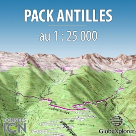 GlobeXplorer - Pack Antilles : Martinique et Guadeloupe - 1 : 25 000